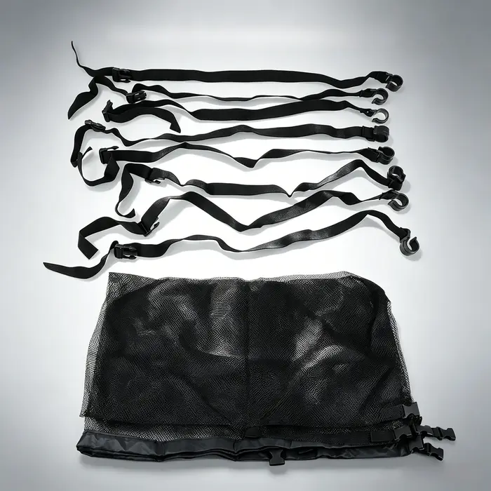 Sac de rangement en filet pour piscine extérieure