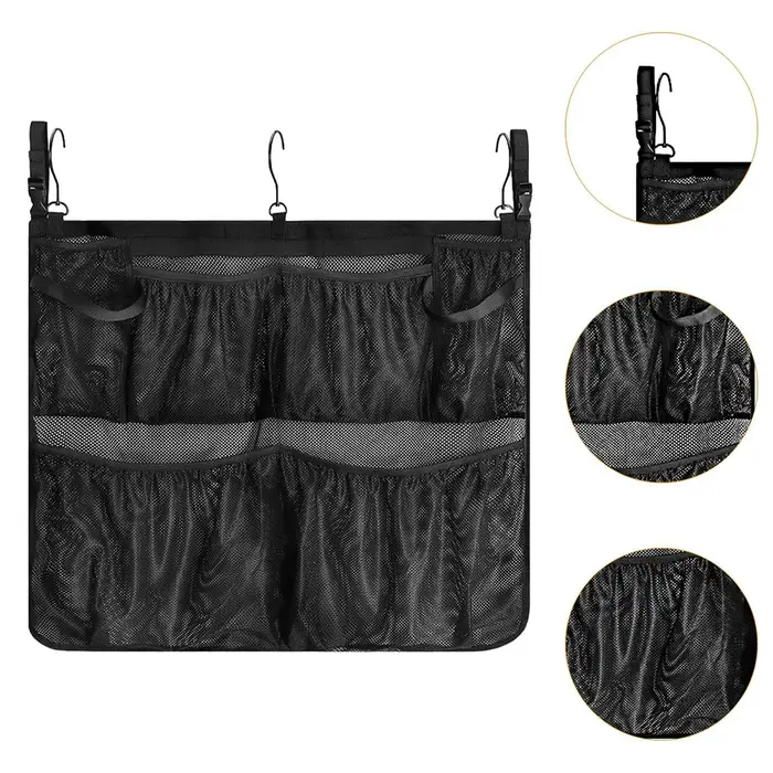 Sac de rangement suspendu en maille pour piscine