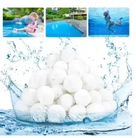 Boule de nettoyage de filtre de piscine, Fiber de Purification d'eau, traitement des eaux usées, fil