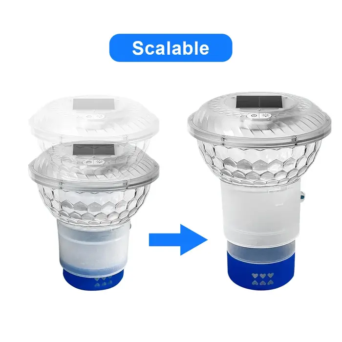 Flotteur de comprimé de chlore solaire avec distributeur