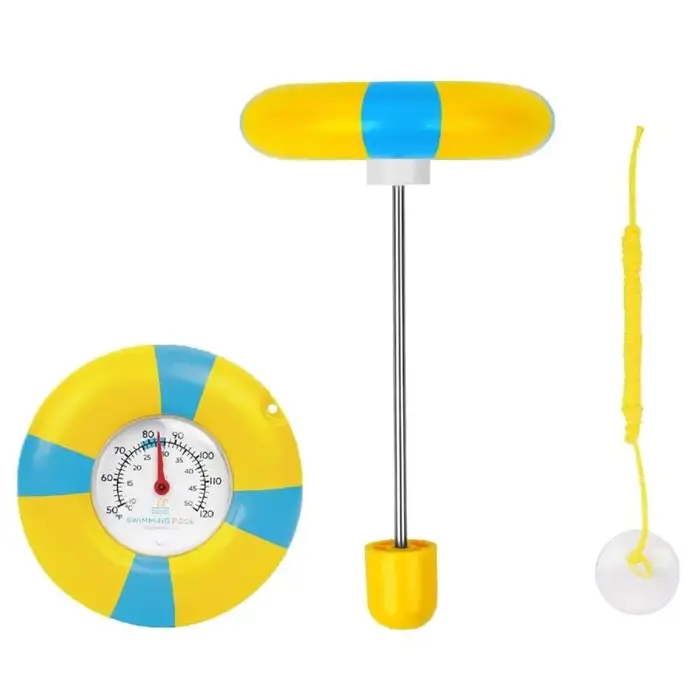 Thermographe piscine flottant avec pointeur analogique sonde en acier inoxydable, pour piscine, Spa,