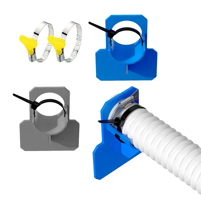 Support en Fiosphate pour Tuyau de Piscine avec Attaches et Clips