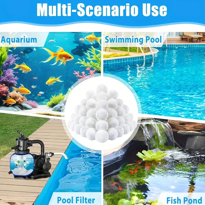 Boules filtrantes pour piscine 500G – Média de filtration léger et réutilisable pour les systèmes