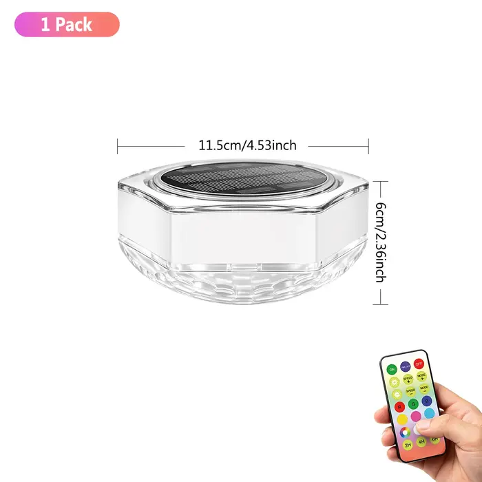 Lampes solaires flottantes pour piscine, éclairage solaire pour piscine avec télécommande, 7 éclaira