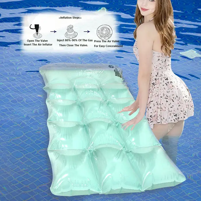 Matelas flottant gonflable pour piscine et plage, lit de relaxation aquatique