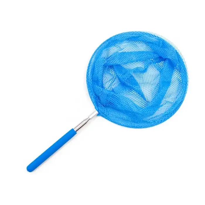 Filet de piscine télescopique, râteau, nettoyeur transparent, feuille, écumoire en acier inoxydable,