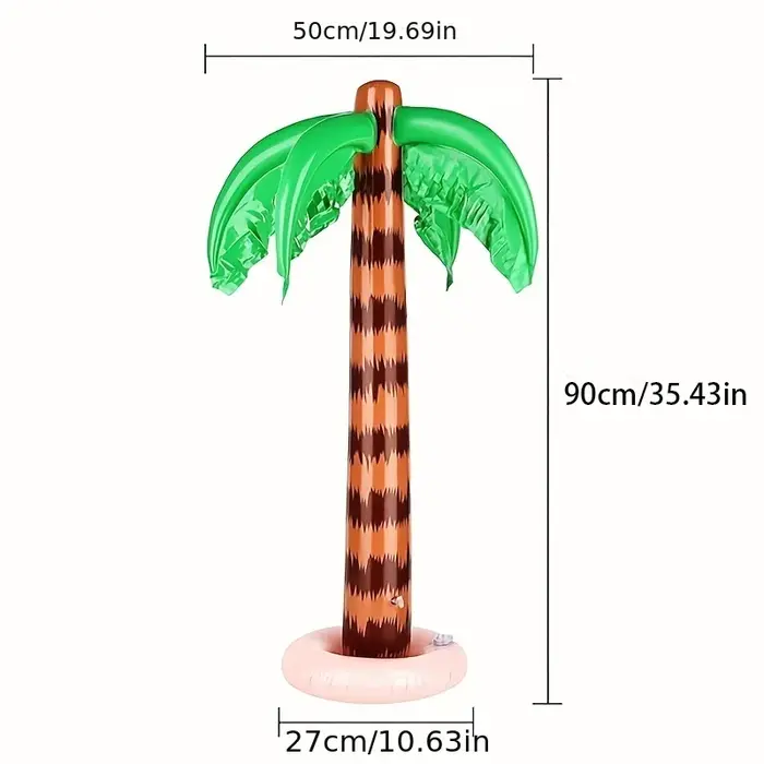 Cocotier gonflable 90cm/35.43 pouces, 1 pièce, palmier, piscine, plage, décoration de fête, accessoire