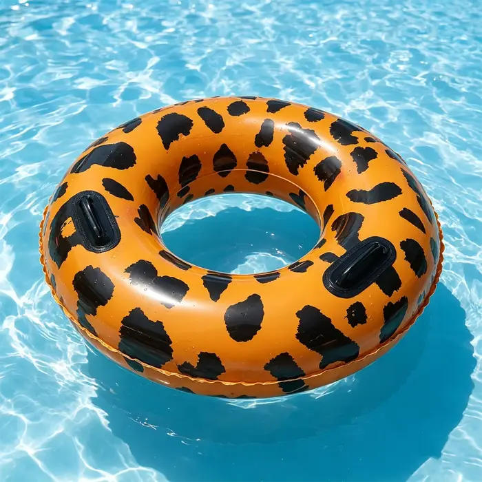 1 flotteur de piscine imprimé léopard
