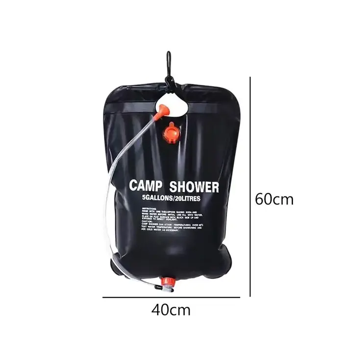 Sac de douche solaire 20L portable pour camping