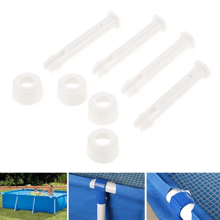 Lot de 12 supports et capuchons pour piscine
