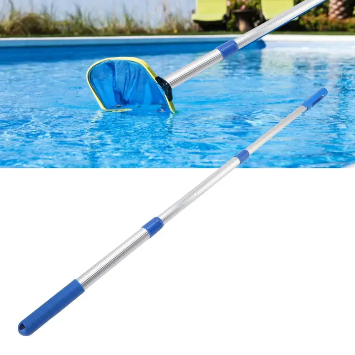 Perche de piscine télescopique en aluminium à 3 sections