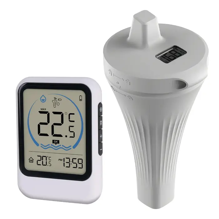 Thermomètre de piscine avec capteur de température pour piscine, aquarium, baignoire, jauge de tempé