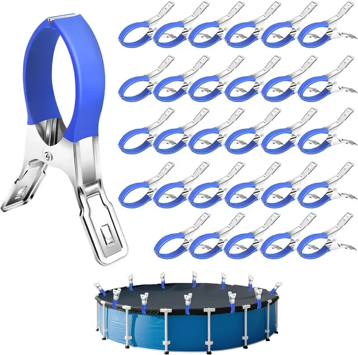 Clips durables pour couverture de piscine en acier inoxydable