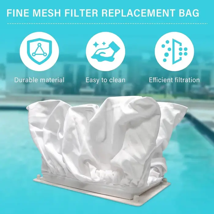 Sac filtrant fin réutilisable blanc pour Aquabot 8111 8101