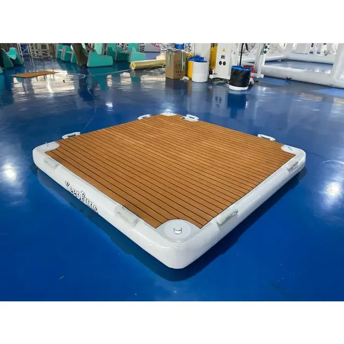 Plateforme flottante gonflable KeepFuns avec tapis antidérapant en EVA pour piscine