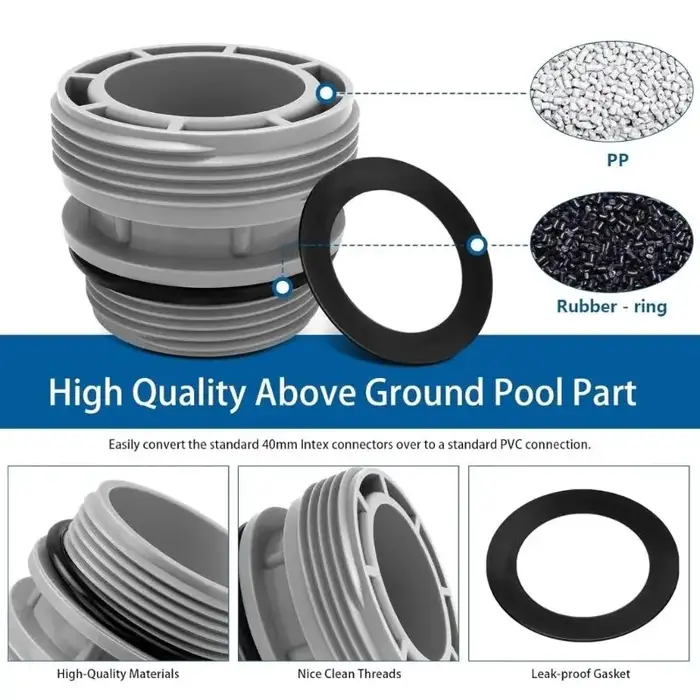 Conversion tuyau piscine 652F, convertisseur tuyau piscine hors étanche