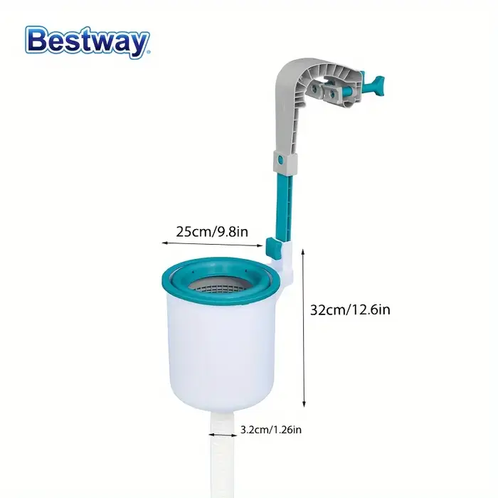 Bestway 58233 800 GPH nettoyeur de débris d'écumoire de Surface de piscine hors sol avec installation rapide et hauteur réglable
