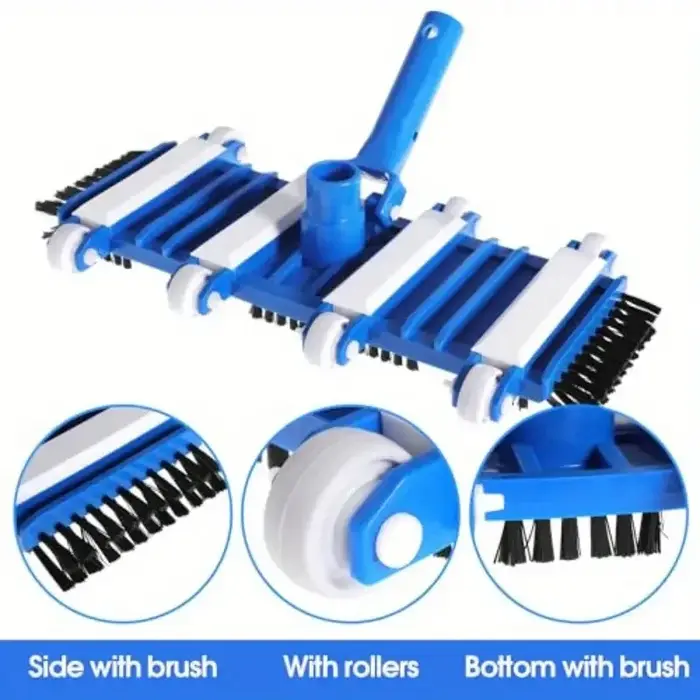 Tête d'aspirateur de piscine de 14 pouces avec brosse et roue d'aspiration-accessoires pour outils de nettoyage