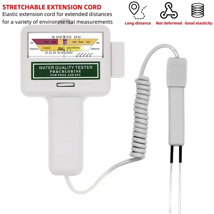 Testeur de PH et de chlore 2 en 1