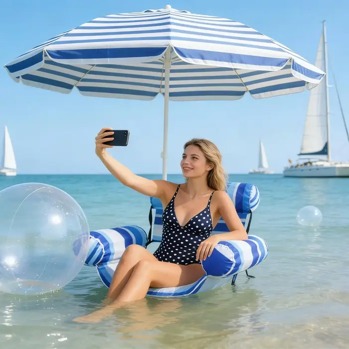 Chaise flottante gonflable pour piscine