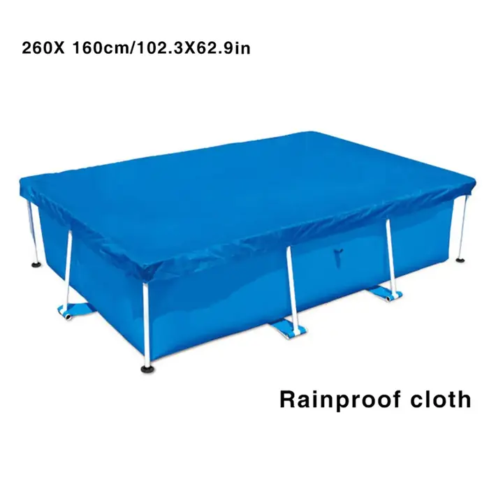 Couverture de piscine rectangulaire imperméable PE pliable