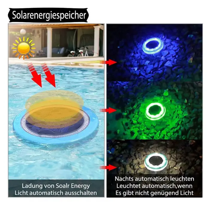 Lampes solaires flottantes pour piscine