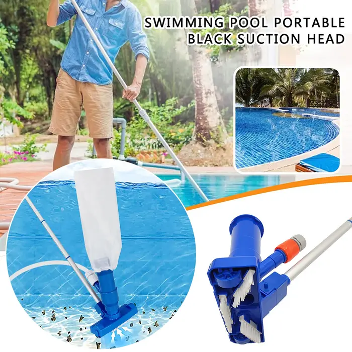 Nouvel ensemble d'outils de nettoyage portable pour piscine avec poignée