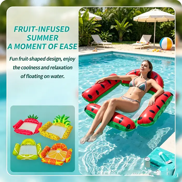Matelas flottant gonflable 4 tubes en maille avec dossier pliable