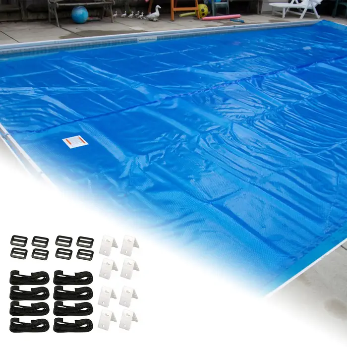 Sangles de serrage de couverture de piscine, règle de piscine, bobine de couverture solaire, kit de
