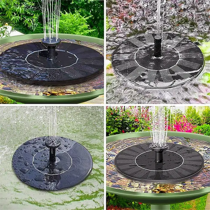 Fontaine solaire pour piscine extérieure