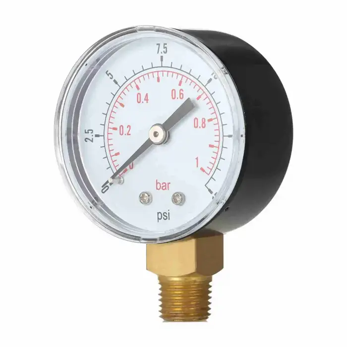 Manomètre de pression d'eau de filtre de piscine de 50 mm 0-60 psi 0-4 bar/0-15 psi 0-1 bar
