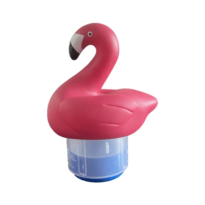 Flotteur de chlore de piscine, distributeur de chlore flottant en PVC, chlorinateur flottant flamant