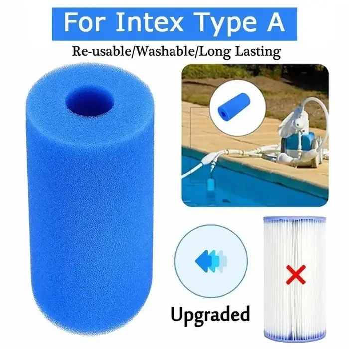Cartouche éponge Evolver pour piscine, réutilisable, lavable, nettoyant à biomousse, sac d'eau, filt