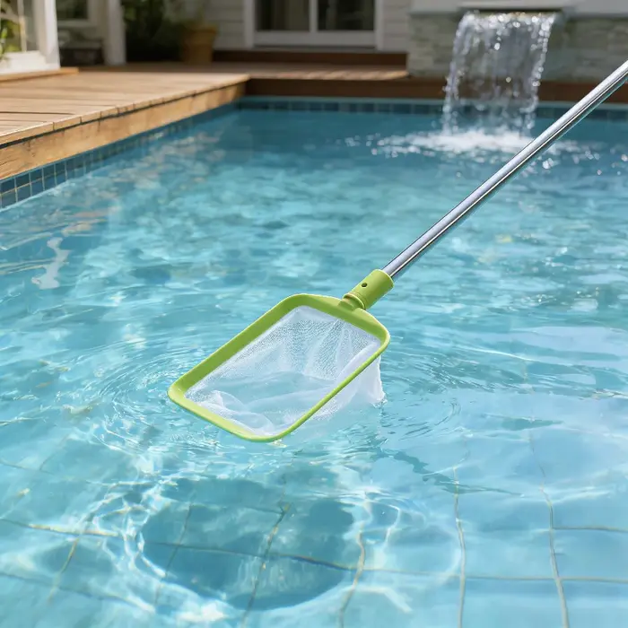 Filet de nettoyage de piscine Portable vert à haute efficacité avec poignée ergonomique, fournitures