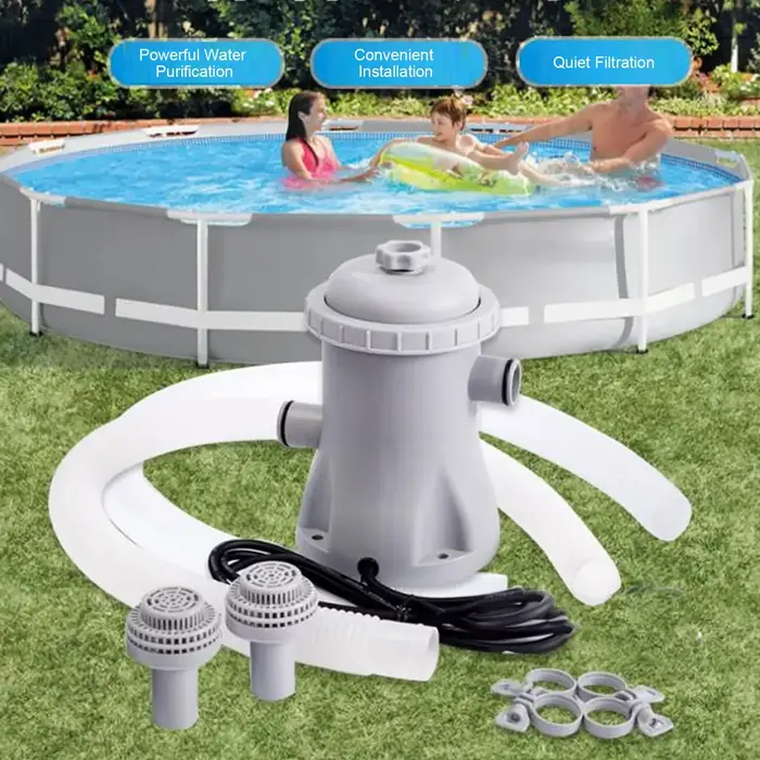Pompe à filtre à cartouche transparente pour piscine