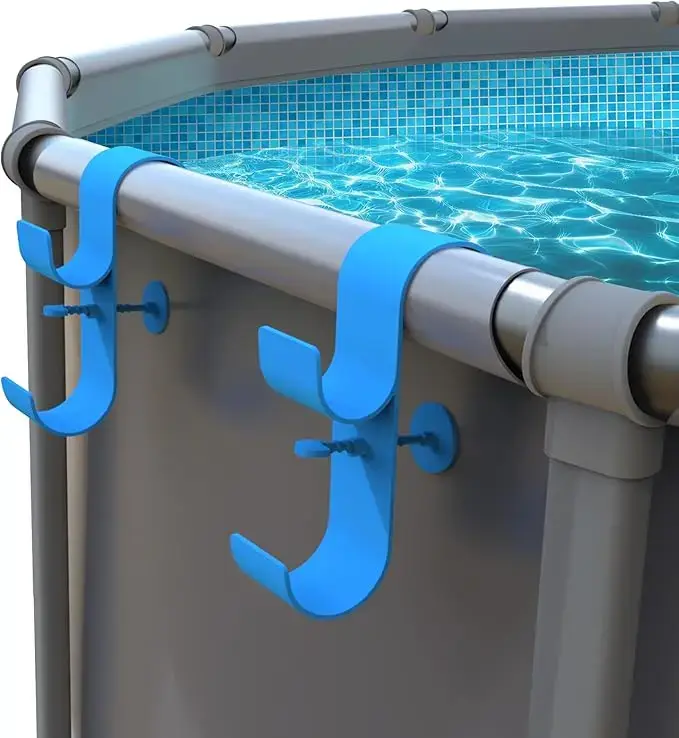 Support de filet d'écumoire de feuilles de piscine au bord