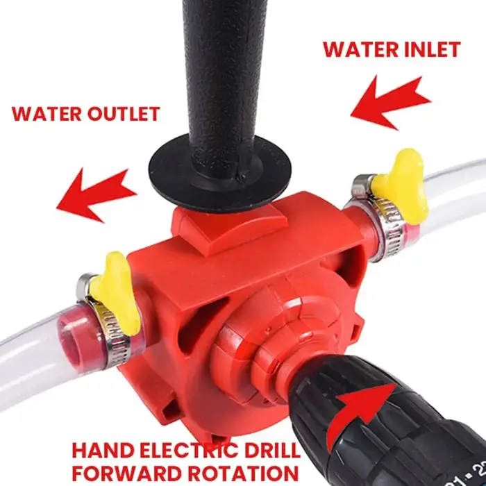 Petite perceuse électrique pompe d'entraînement auto-amorçante tige ronde
