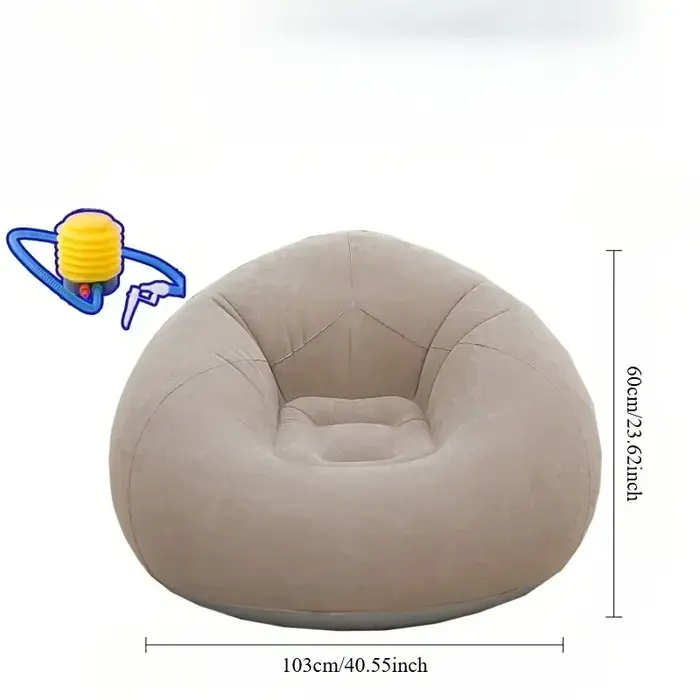 Grand Fauteuil Gonflable Paresseux en PVC, Chaise Longue, Pouf Style Tatami pour Salon, Nouveaux Mod