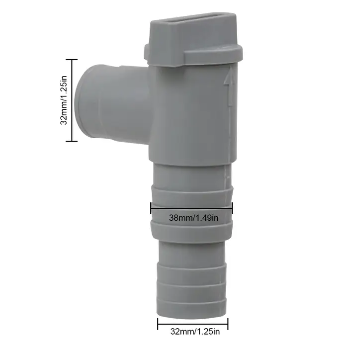 Valve à piston en PVC étanche 32 mm pour piscine hors sol