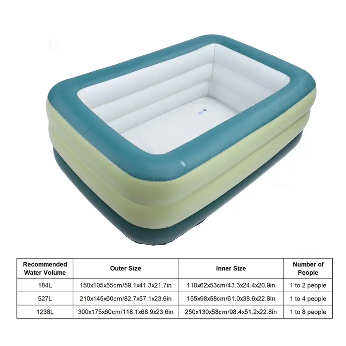 Piscine gonflable multifonctionnelle en PVC pour adultes