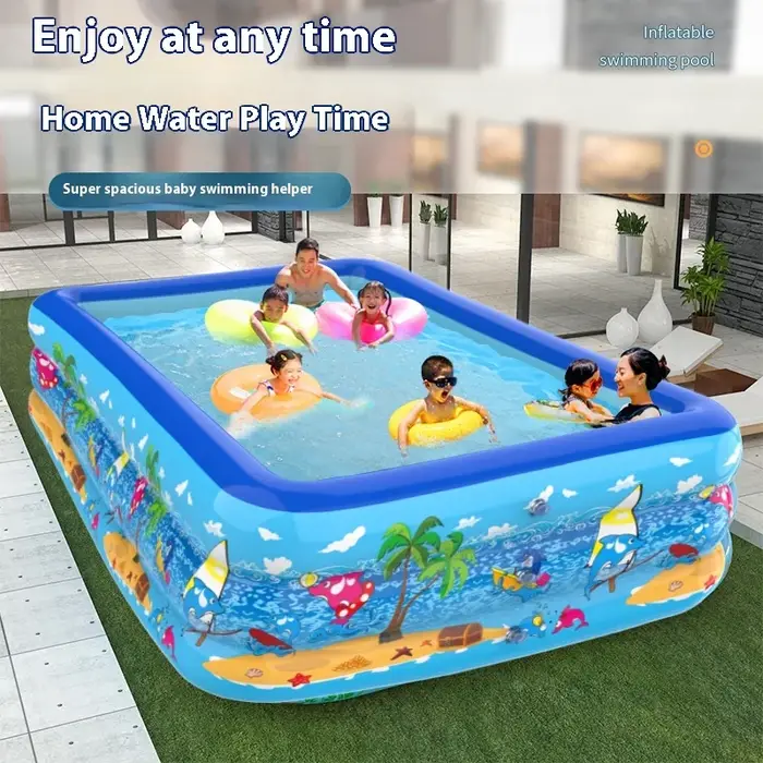 Piscine rectangulaire gonflable de 120 cm pour l'extérieur