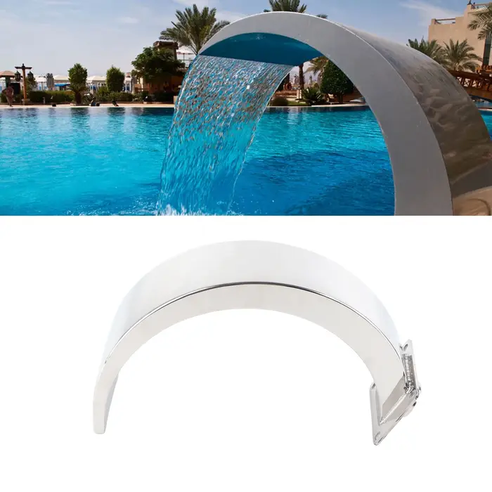 Fontaine cascade de piscine en acier inoxydable