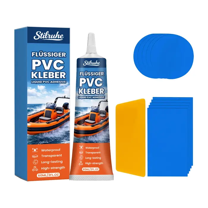 Kit de réparation de piscine transparent et imperméable avec adhésif puissant, application facile po