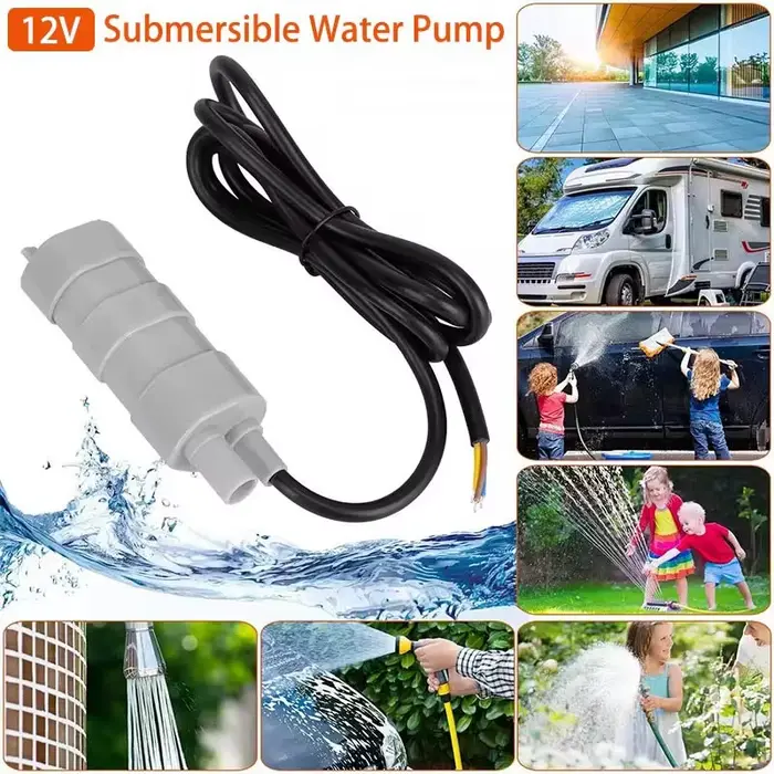 Pompe à eau multifonctionnelle Submersible 12V, pompe à eau à trois fils à haut débit, adaptée aux a