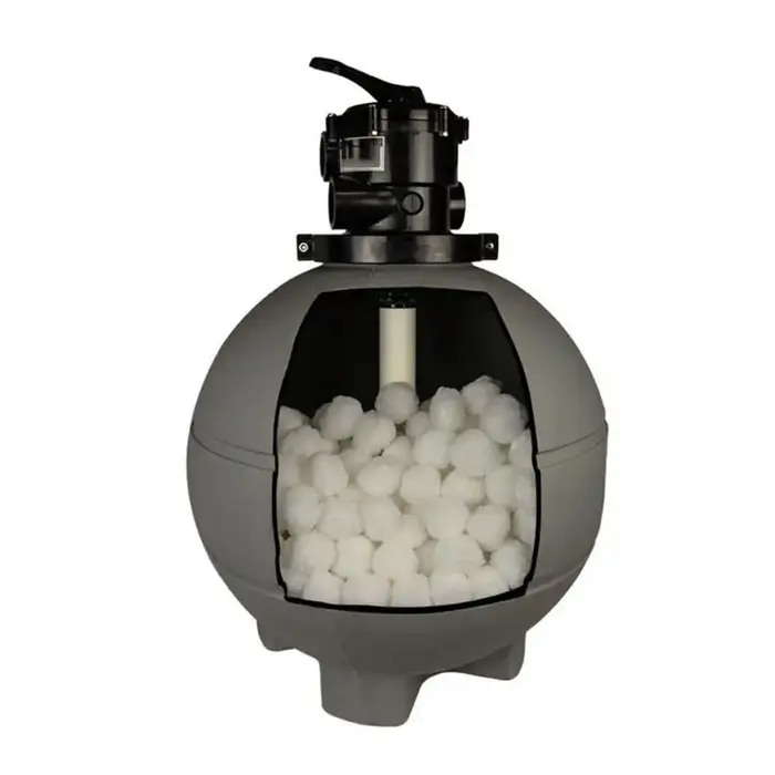 Boule filtrante blanche en fibre de coton pour livres de piscine
