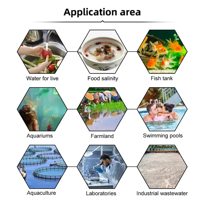 Testeur numérique de qualité de l'eau de mer 5 en 1