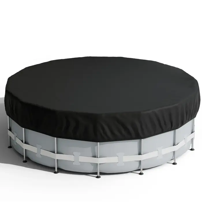 Couverture de piscine ronde de 18 pieds en tissu Oxford, couverture solaire d'hiver pour piscine hor