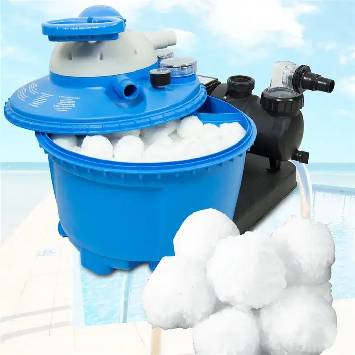 Boules filtrantes de piscine blanches ou bleues