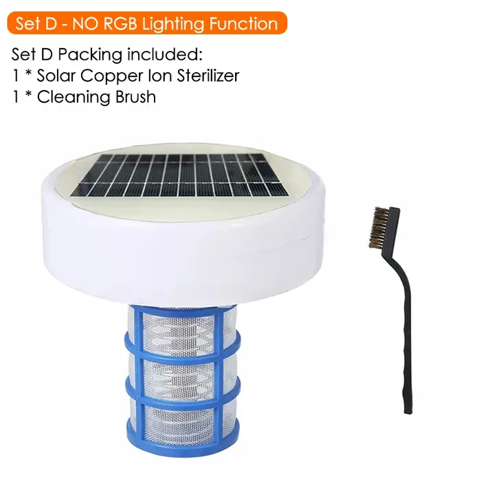 Nettoyeur de piscine solaire à ions argentés, purificateur d'eau pour piscine et spa, outil de netto