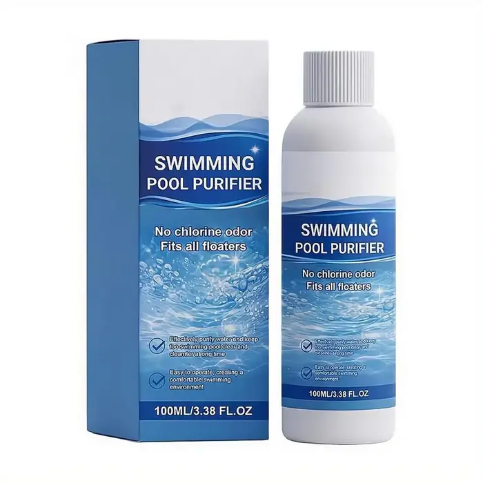 Liquide purificateur de piscine 100 ml sans chlore ni odeur
